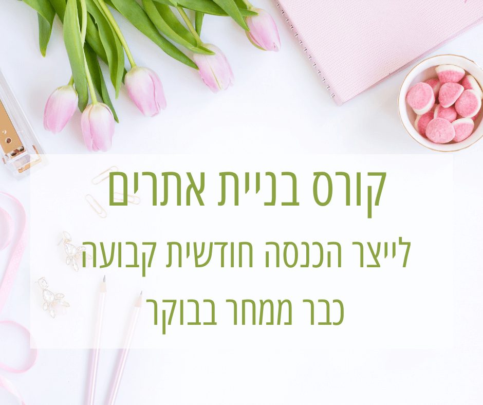 קורס בניית אתרים