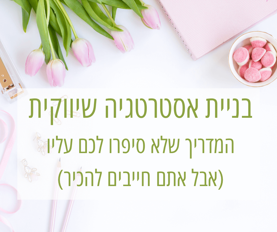 בניית אסטרטגיה שיווקית