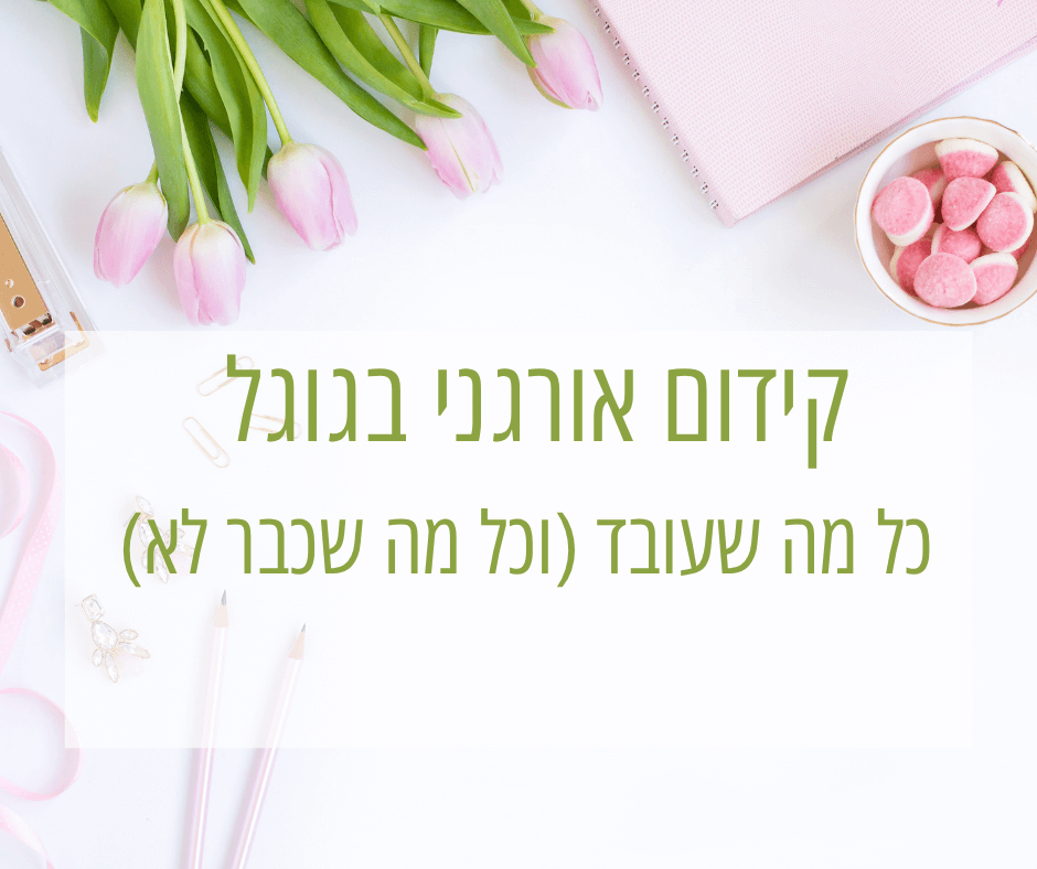 קידום אורגני בגוגל