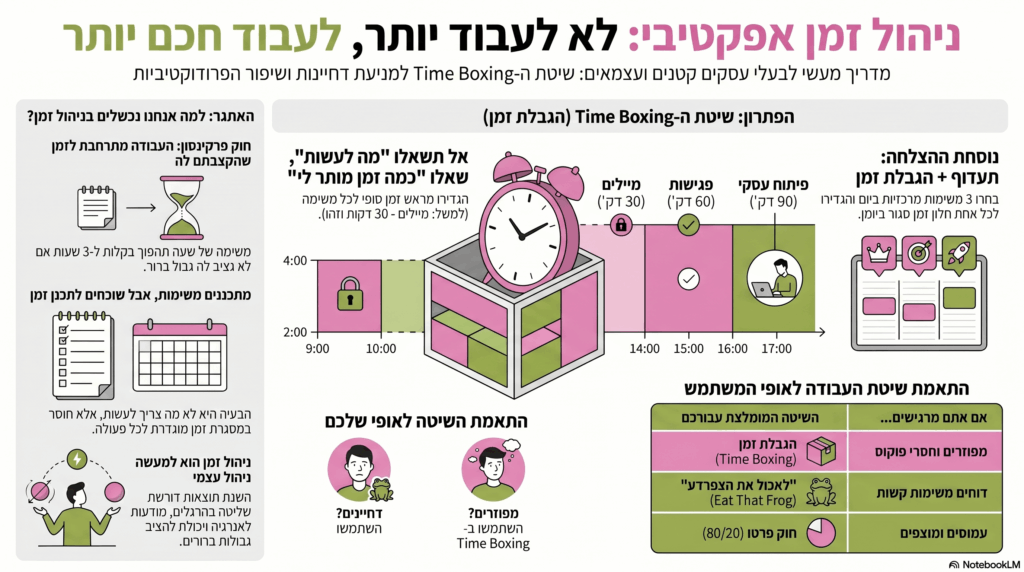 ניהול זמן אפקטיבי - סיכום