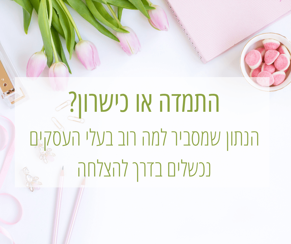 התמדה להצלחה עסקית